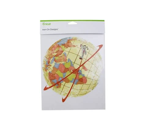Cricut Iron On Designs Globe Color 8.5X12 (1); 1 large, ready-to-apply design; Create T-shirts, tote bags, hoodies, throw pillows, and more; Use as is or personalize with designs cut by your Cricut® machine; Get amazing, proven results with Cricut EasyPress™ or use household iron